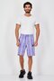 Men Sportswear Fit Graphic Print Outdoor Shorts, Purple - 4