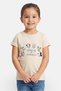 Kids Girl Mickey And Friends Short Sleeve Top, Beige