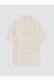 Lcw Kids Beige Striped Linen Blend Boy's Shirt
