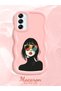 Samsung Galaxy A14 5g Compatible Case Camera Protector Pink Silicone Couple Phone Case Girl Pattern - 2