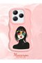 Infinix Hot 40 Compatible Case Camera Protector Pink Silicone Couple Phone Case Girl Pattern - 2