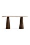 TREVI CONSOLE TABLE MARBLE - BEIGE & BROWN - 5