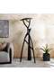 Accent Sculpted LED Resin Floor Lamp 65x180cm - Black