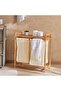 Valet Bamboo Frame Laundry Hamper 64x34x73cm - Natural