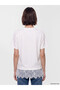 Lcw Modest White Lace Detailed Soft Touch Women's T-Shirt - 4