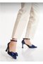 Bow Detailed Satin Material Evening Dress Women Shoes - 3