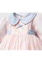 Baby Girl Dress with Embroidered Front and Tie at the Back - 3