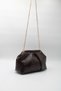 Women's Brown Clutch Portfolio Chain Crossbody Hand and Shoulder Bag - 3