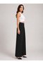 Women's Modal High Waist Front Pleated Detailed Wide Leg Pants Style Sweatpants - 5