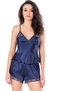 Satin Lace Detailed Strappy Shorts Pajama Nightgown Set - 2