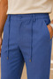 Men's Cobalt Blue Linen Look Relaxed Fit Summer Trousers - 4
