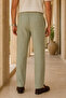 Men's Khaki Linen-Look Relaxed Fit Summer Trousers - 5