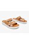 Flower Genuine Leather Women's Slippers -Beige-Comfortable for Daily Use- - 4