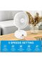Personal Desktop Fan with 3 Speed Settings, Quiet USB Portable Cooling Fan, Adjustable Angle, Compact Mini Table Fan for Home, Office, Bedroom & Travel – White - 3