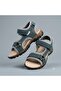 (Arzen) Thermo Non-Slip Sole Velcro Children's Sandals Blue - 5