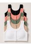 Push-Up Thick Strap Padded Buttoned Sports Bra - 4