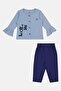 Toddlers Girl 2 Pieces Embroidered Top And Pants Set, Multicolor - 2