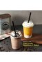 100Pcs 16Oz Plastic Cups with Lids and Straws, Disposable Cups for Iced Coffee, Smoothie, Milkshake, Cold Drinks - 6