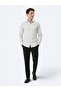 Gray Plain Slim Fit Long Woven Classic 100% Cotton Shirt - 2