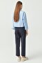 Women's Slim Fit Fabric Pants with Elastic Waist - 3