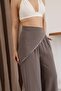 Pareo Detailed Palazzo Trousers Mink - 4