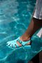 Misha Heart Detailed Buckle Jelly Women's Turquoise Sandals - 5