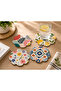 Set of 4 Flower-Shaped Mdf Coasters – 3 mm Uv Printed Decorative Wooden Coasters – Gift Boxed - 4