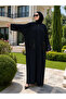 Standard Ferace with Zippered Cuffs and Pockets, with Sequin Detail, Loose Cut, Can Be Weared in Sizes 40-48. - 8