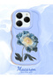 Tecno Spark 20 Pro Compatible Case Camera Protector Blue Silicone Couple Phone Case Floral Pattern - 2