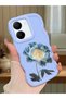 Vivo Y36 4g Compatible Case Camera Protector Blue Silicone Couple Phone Case Floral Pattern