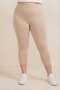 Women's Plus Size Cotton Lycra Below Knee Capri Leggings |   High Waist No-Show Flexible Daily Leggings - 6