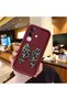 Vivo Y29 Compatible Case Camera Protector Claret Red Silicone Couple Phone Case Bow Tie Pattern