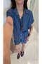 Kosle Navy Blue Tencel Shirt Shorts Set - 2