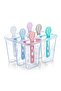Ice Cream Mold, Reusable Ice Skate Mold with Silicone Handles, Set of 6 - 4