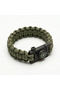 550 Khaki Green Survival Bracelet – Multifunctional Clip with Integrated Compass, Magnesium Fire Starter, Mini Knife, and Whistle - 2