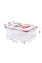 Clear Plastic Food Storage Containers Set of 3, Rectangular, Airtight Locking Lids, Kitchen Organiser - 4