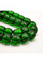 Muski Afghani Rosary 33 Beads 12.5x11mm Emerald Green Prayer Beads Tasbih Green Cord Tassel - 5