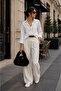 Teddy Plush Women's Shoulder Bag White, Black – Stylish Handbag with Soft Texture - 6