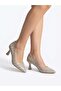Women's Flora Beige Croco 6 cm Thin Heeled Stiletto