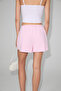 Alai Women's 100% Organic Cotton Soft Waffle Fabric Double Pocket Drawstring Pink Shorts - 4