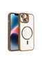 iPhone 14 Case with Camera Stand Magsafe Supported Transparent Back Silicone Shrp