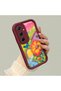 Samsung Galaxy A55 Compatible Case Camera Protector Burgundy Silicone Couple Phone Case Butterfly Pattern - 2