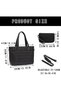 Manbab Women's Large Laptop Tote Bag – Lightweight Work & Travel Shoulder Bag for Office, College, Teacher – Black - 7