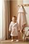 Flower Embroidered Newborn Baby Girl Towel Bathrobe Set - 3-Piece Boxed Bathrobe Set 0-12 Months - 2