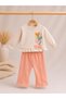 Baby Girl Heart Bow Detailed 2-Piece Set