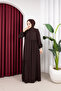 Medina Silk Crossed Drawstring Asel Ferace (Bitter Brown) - 7