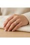 Pearl Detailed Zircon Stone Adjustable Ring