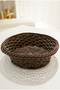 Wicker Look Rattan Bread Basket Plastic Mesh Serving and Presentation Basket (4 Models 2 Color Options)