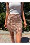 Lined Tasseled Sequin Embroidered Mini Skirt - 3