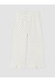 Lcw Kids Ecru Bowknot Girls' Gabardine Trousers - 4